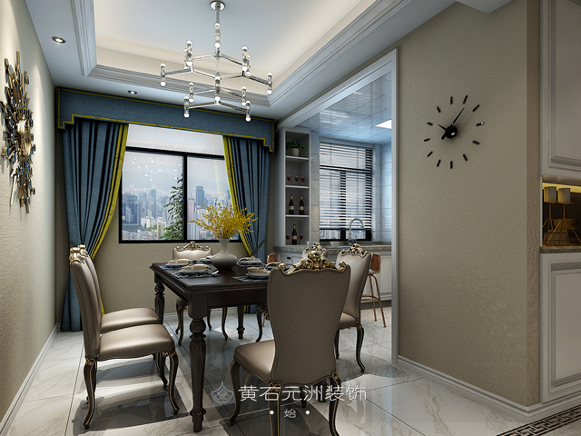 項目名稱：杭州公館
戶型結構：三室兩廳
設計風格：歐式風格